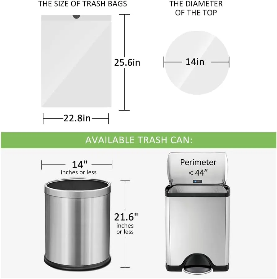 10 Gallon (fit 30-35 Liter) 63 Counts Drawstring Trash Bags By RayPard, Medium Large Kitchen Garbage Bags Trash Can Liners for Home, Office, Light Residential Waste Outdoor Lawn Bags, White