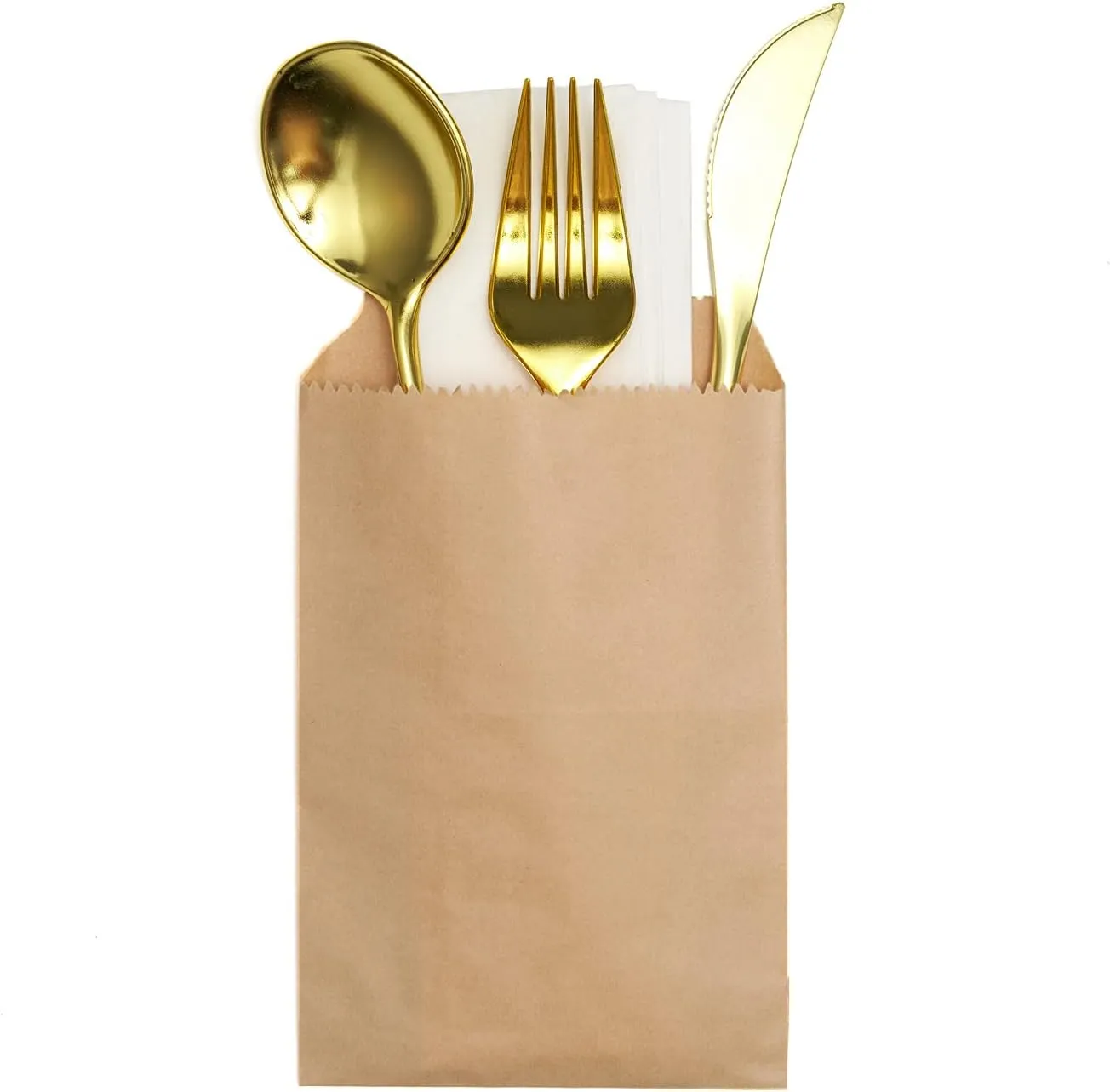 100-pack 3x5 Inches Mini Size Natural Kraft Paper Bags for Bakery Cookies Treats Snacks Popcorn Small Gift bag