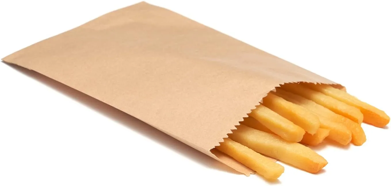 100-pack 3x5 Inches Mini Size Natural Kraft Paper Bags for Bakery Cookies Treats Snacks Popcorn Small Gift bag