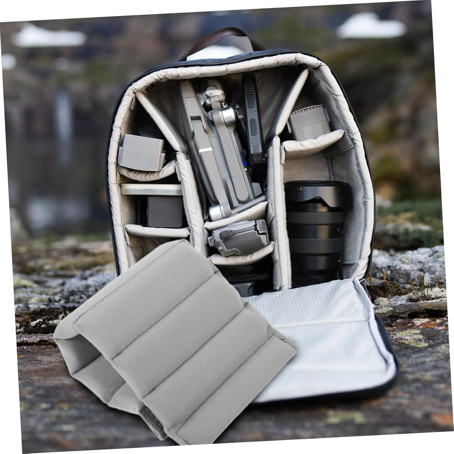 2pcs Camera Bag Divider Camera Insert Bag Camera Bag Padded Dividers Bag Divider Organizer Insert