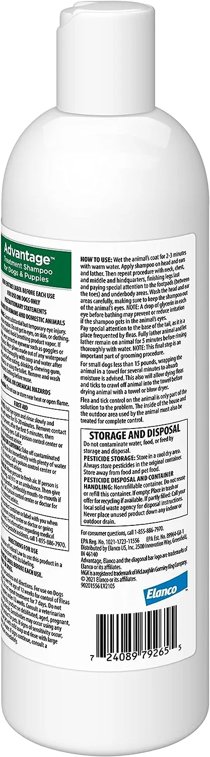 Advantage Treatment Shampoo for Dogs & Puppies