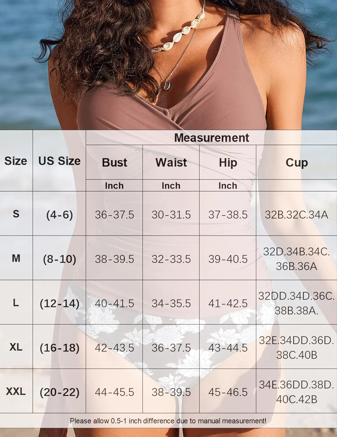 AI'MAGE Women's Tankini Swimsuits Two Piece Ruched Tummy Control Bathing Suits with High Waisted Bottom Modest Swimwear