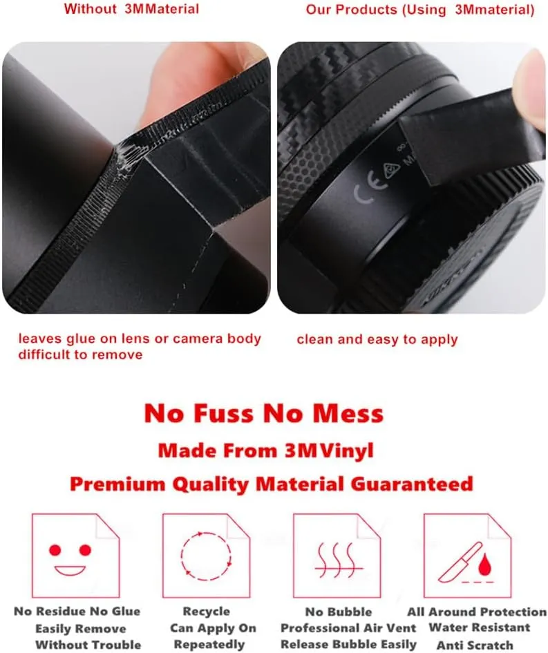 Alpha 6700 Camera Body Sticker Protective Skin Vinyl Film Decals Accessories for Sony A6700 (Carbon Fiber Black)