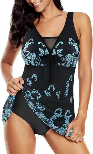 American Trends Bathing Suits Tummy Control Womens Mesh Swimdress One Piece Swimsuits for Women Athletic Swimwear