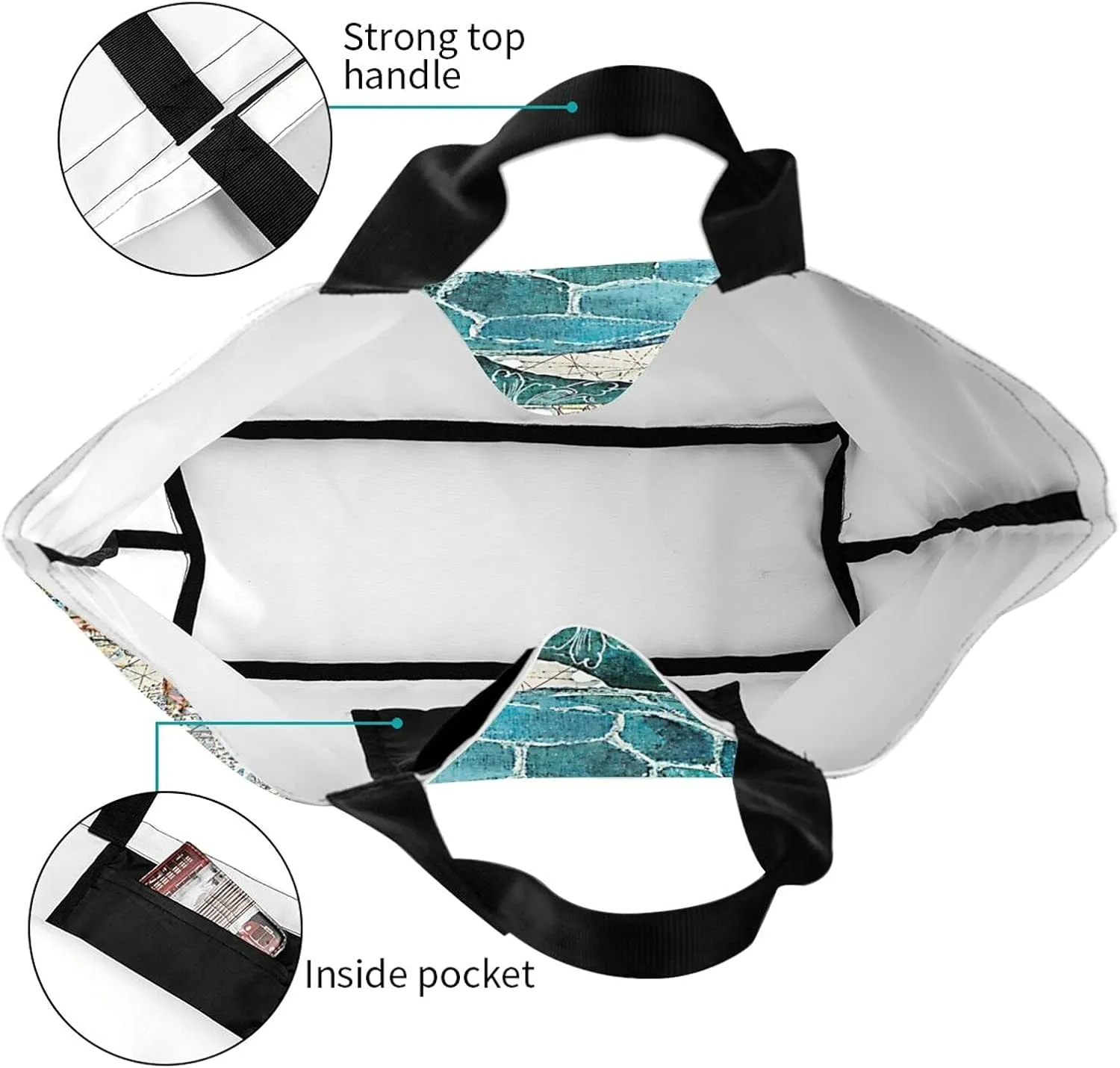 AmerTac Tote Bag Large Women Casual Shoulder Bags Gifts Reusable Waterproof For Weekender Travel Grocery Shopping Outdoor