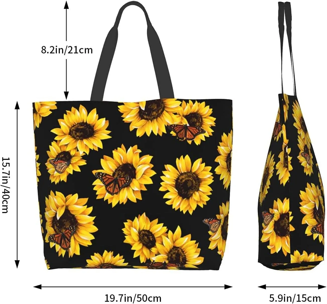 AmerTac Tote Bag Large Women Casual Shoulder Bags Gifts Reusable Waterproof For Weekender Travel Grocery Shopping Outdoor