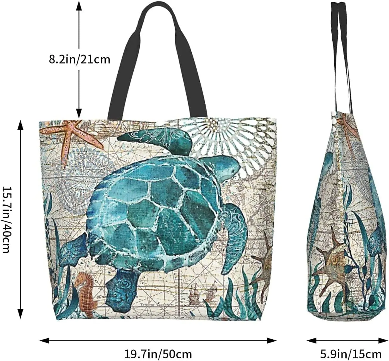 AmerTac Tote Bag Large Women Casual Shoulder Bags Gifts Reusable Waterproof For Weekender Travel Grocery Shopping Outdoor