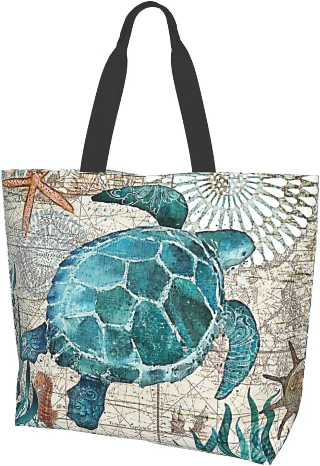 AmerTac Tote Bag Large Women Casual Shoulder Bags Gifts Reusable Waterproof For Weekender Travel Grocery Shopping Outdoor