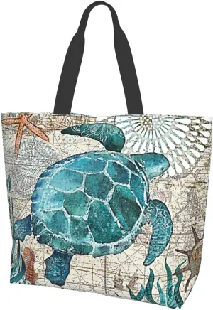 AmerTac Tote Bag Large Women Casual Shoulder Bags Gifts Reusable Waterproof For Weekender Travel Grocery Shopping Outdoor