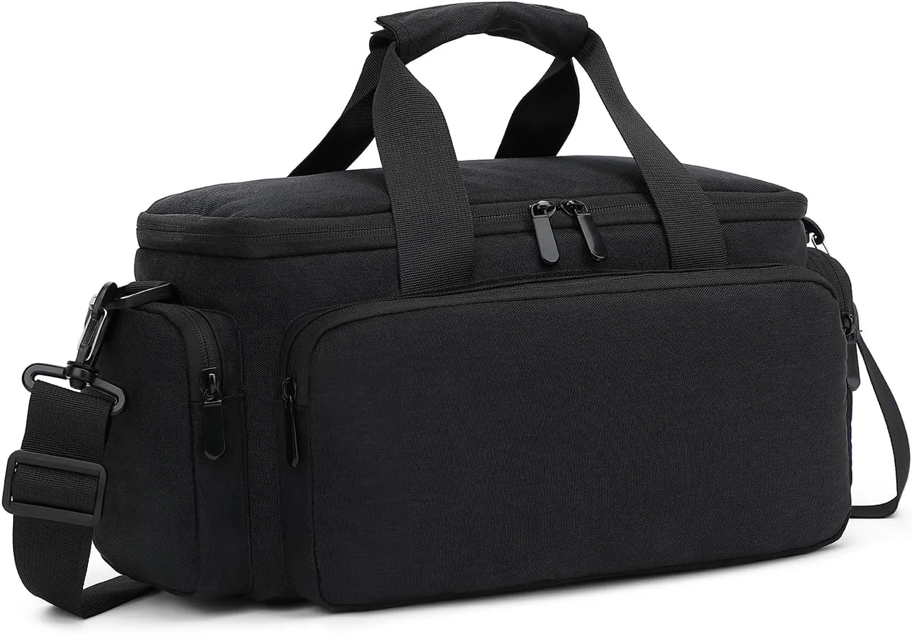Andoer Camera Bag, 39 x 20 x 18 cm, Waterproof, Shockproof, Black, Nylon, 0.48 kg, 4 Compartments, Includes Shoulder Strap and Dividers, Black