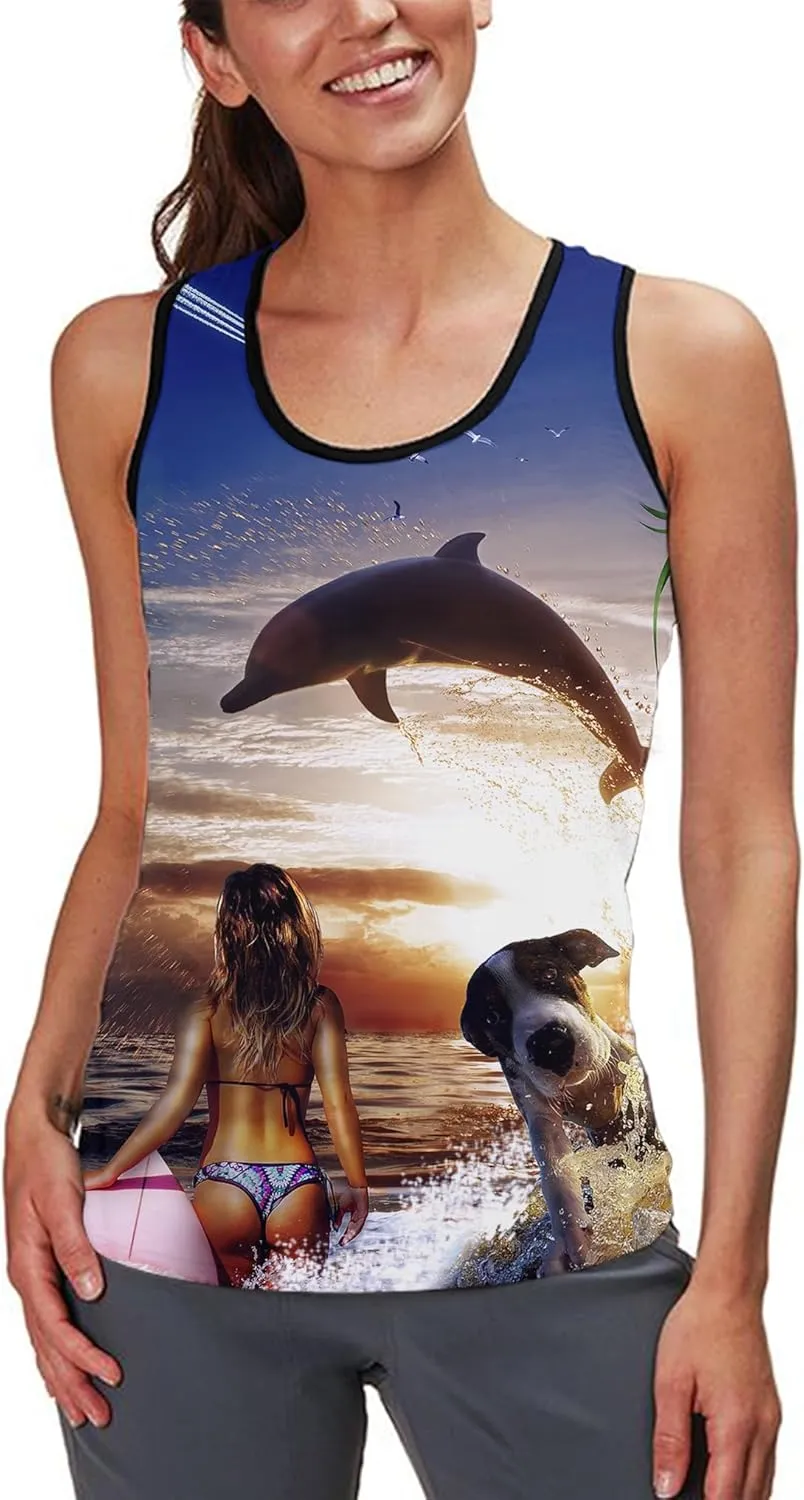 Asylvain 3D Tank Tops for Men Women Cool Design Graphic Sleeveless Shirts Summer Tops