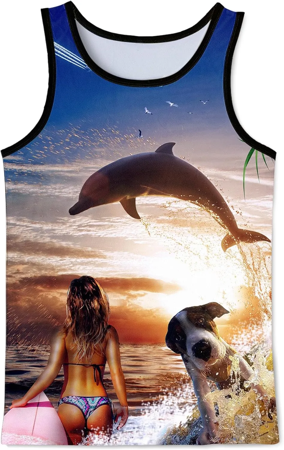 Asylvain 3D Tank Tops for Men Women Cool Design Graphic Sleeveless Shirts Summer Tops