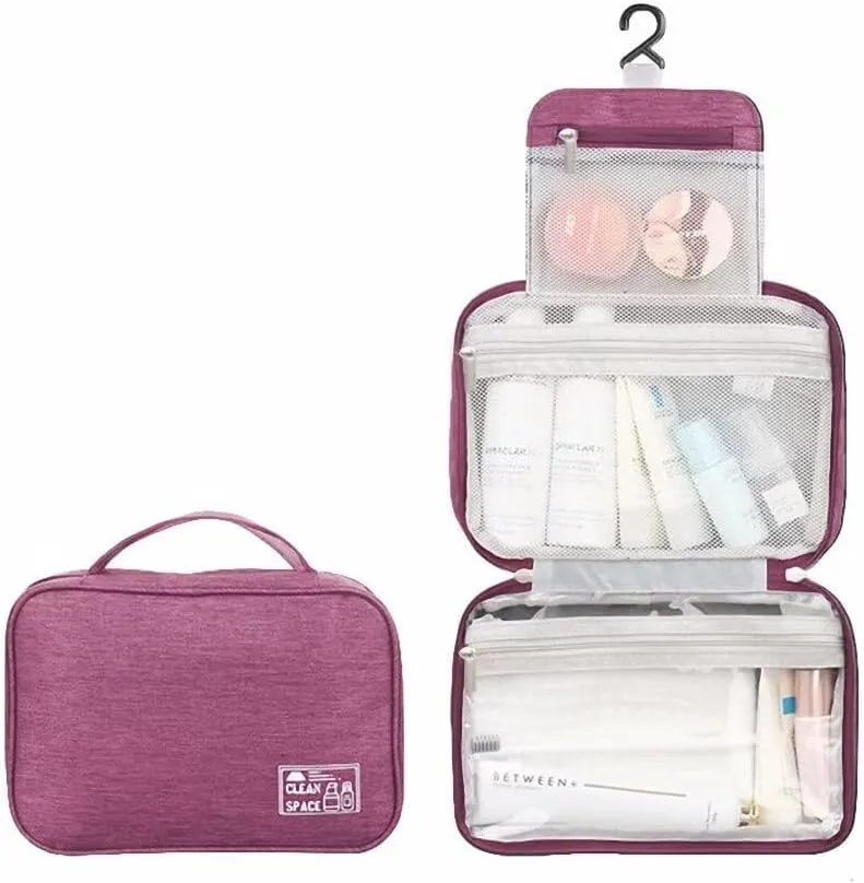 ATOLY Travel Toiletry Bag for Women, Hanging Makeup Cosmetic Bag Travel Organizer for Toiletries Travel Accessories Essential