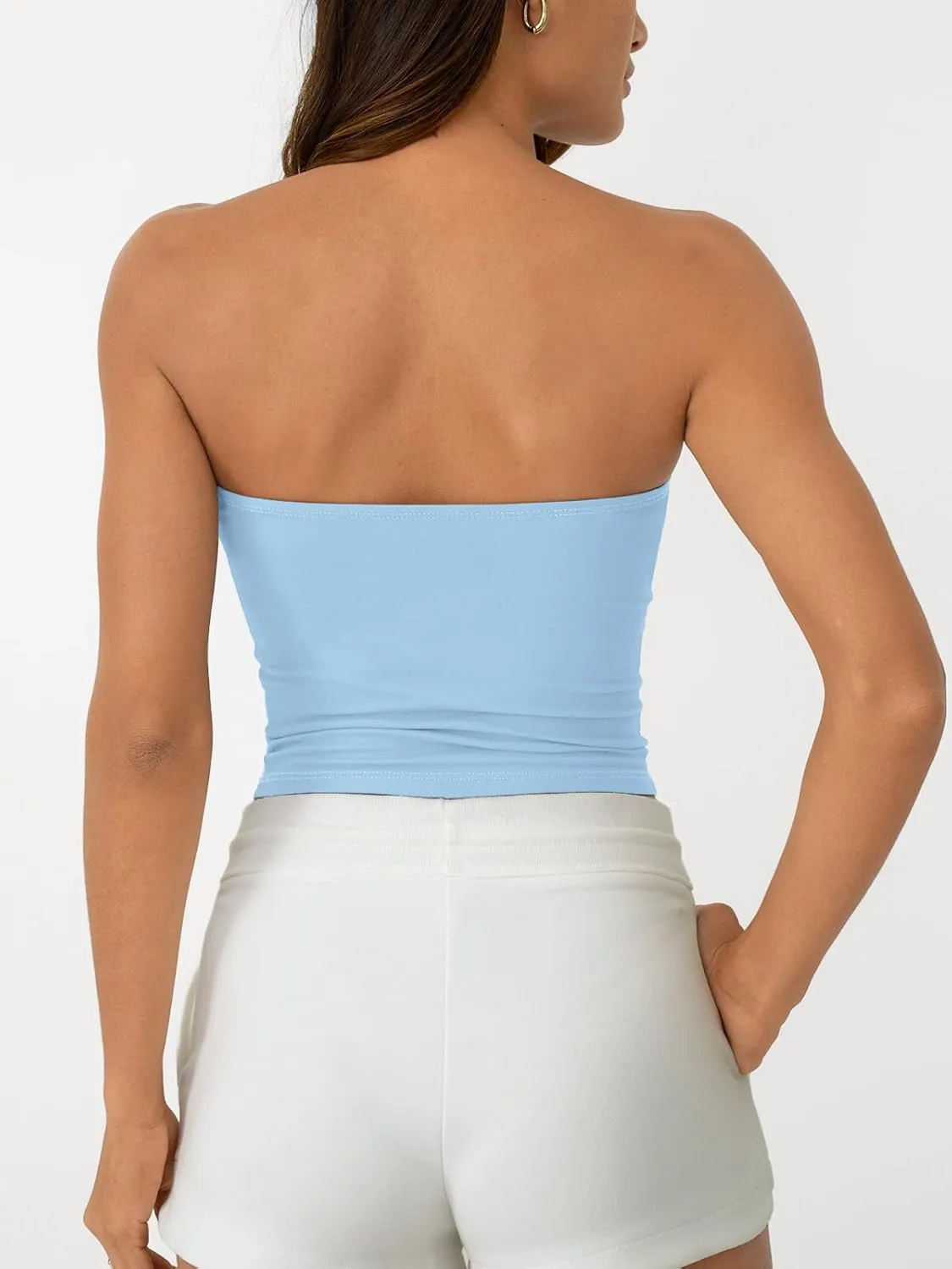 AUTOMET Tube Tops Strapless Crop Tops Basic Backless Sleeveless Bandeau Going Out Cute 2025 Summer Clothes