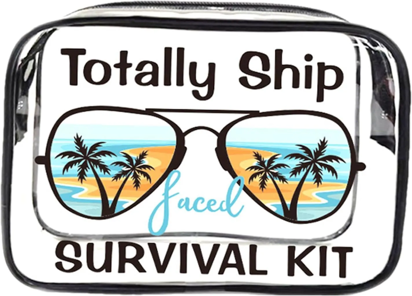 awakentti Plastic Beach Bag, Clear PVC Plastic Transparent Makeup Toiletry Bag, Simple Modern Beach Bag, Packable Beach Bag (C)