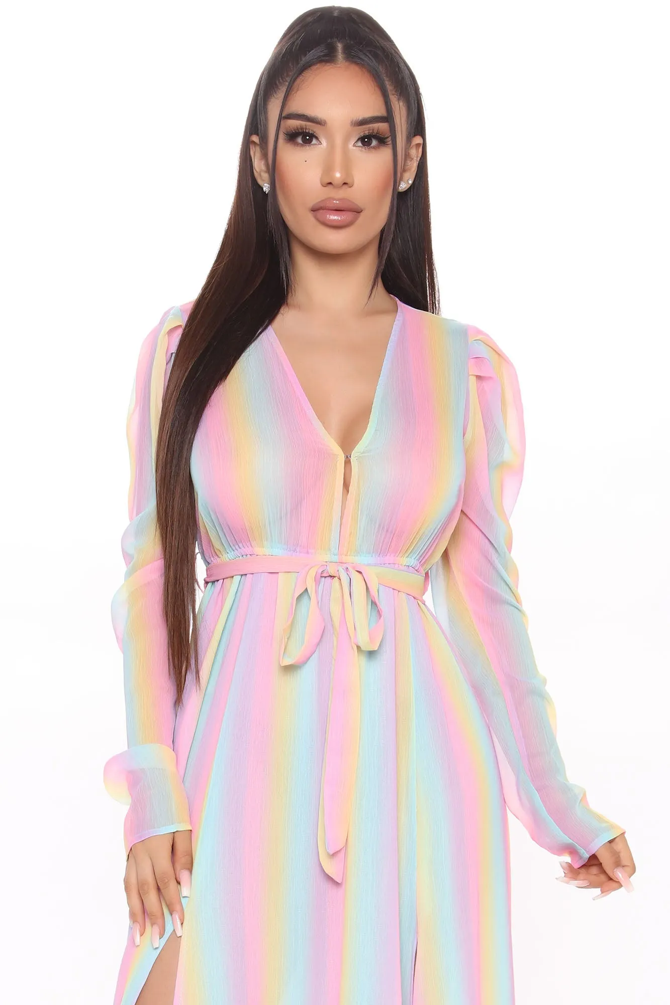 Beach Daydream Swim Cover Up Kimono - Multi Color