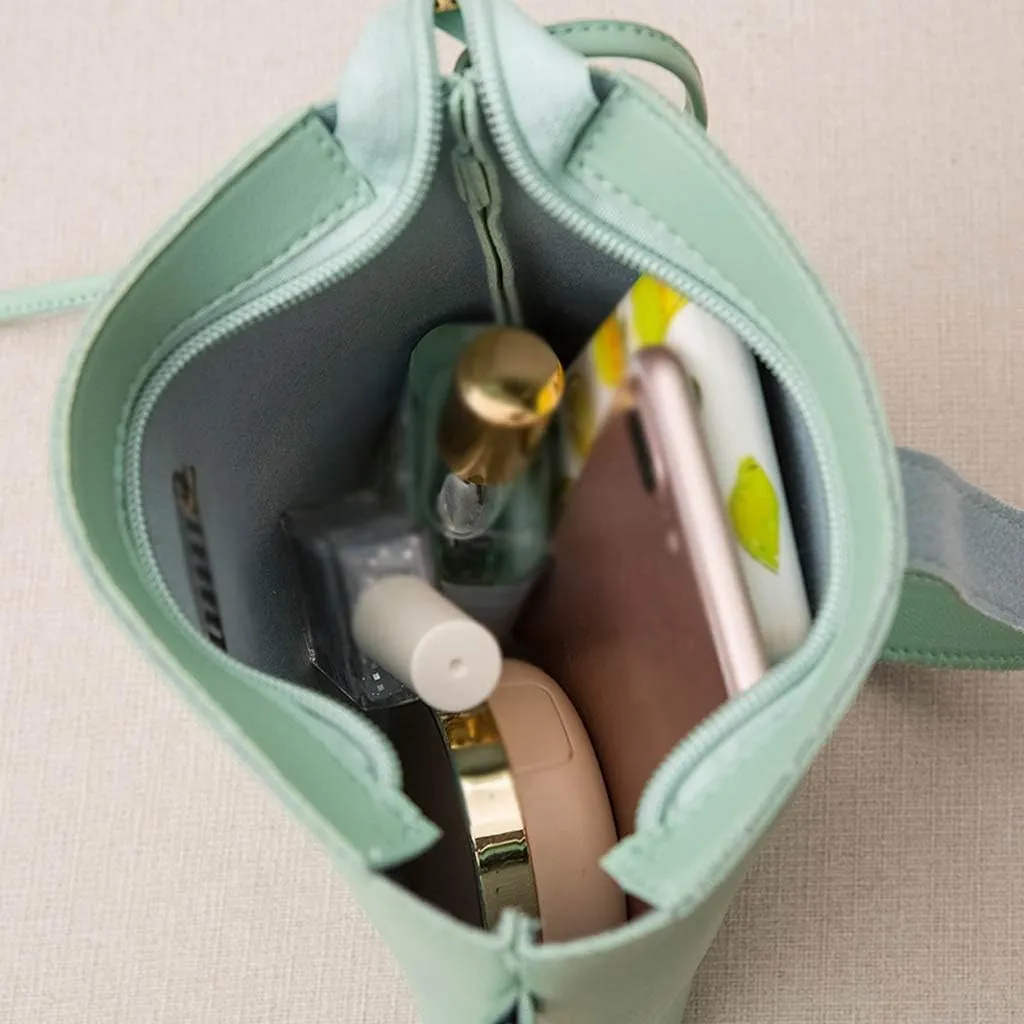 Beach Tote Bag Mini Cell Phone Bags Solid Color Crossbody Handbags Casual Outdoor Walking Shoulder Bag Lightweight