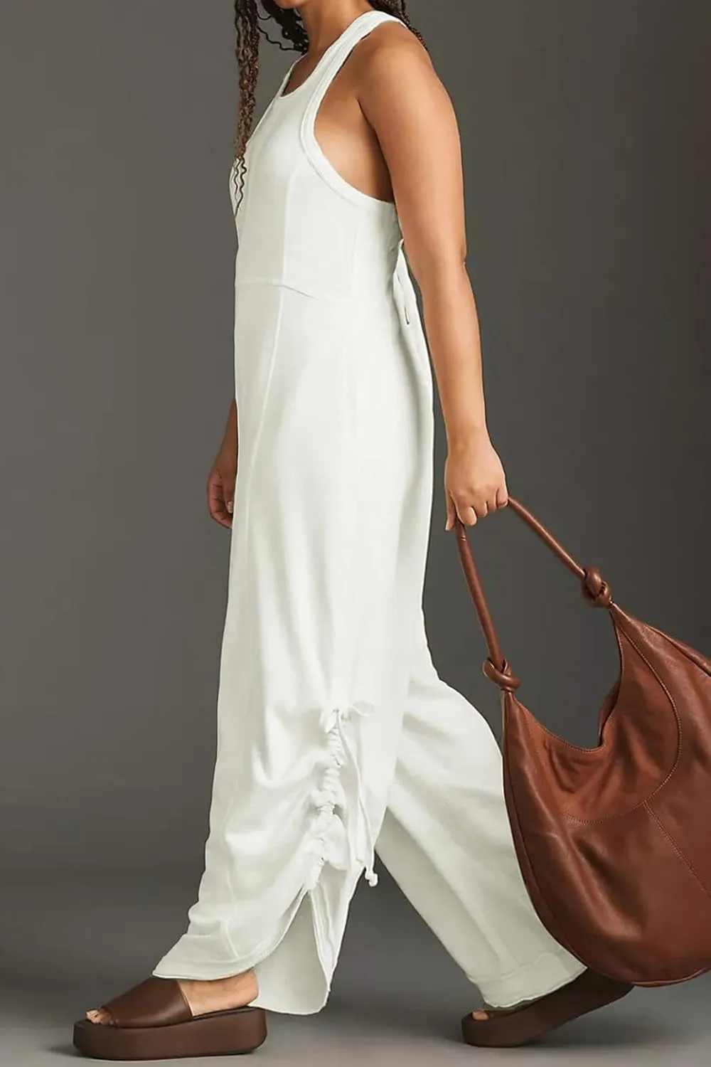 Beach Vacation Clothes Wide Leg Jumpsuits for Women Casual Loose Sleeveless Dressy Summer Oevralls 2025 Trendy