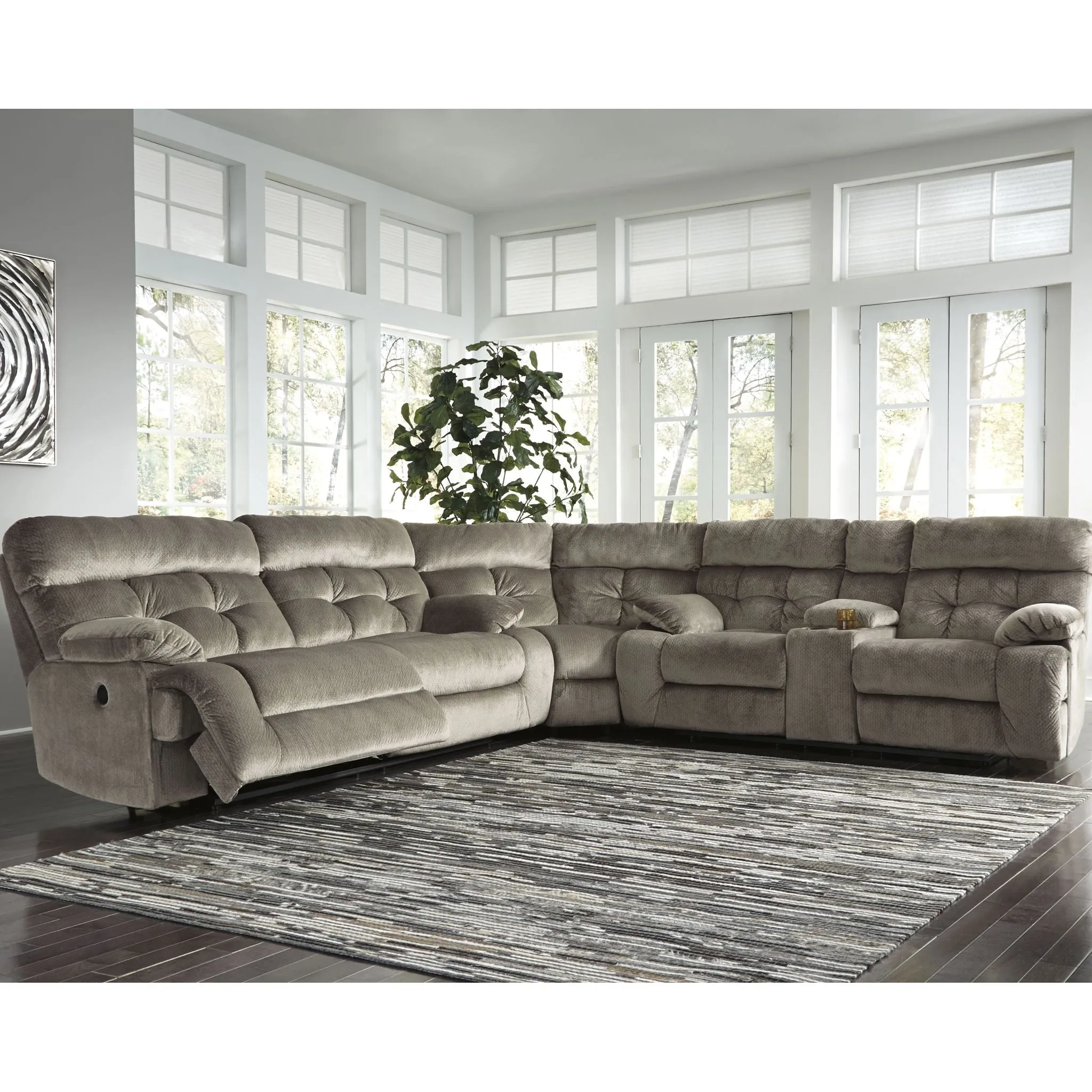 Brassville- EXCLUSIVE 3 Piece Power Reclining Sectional