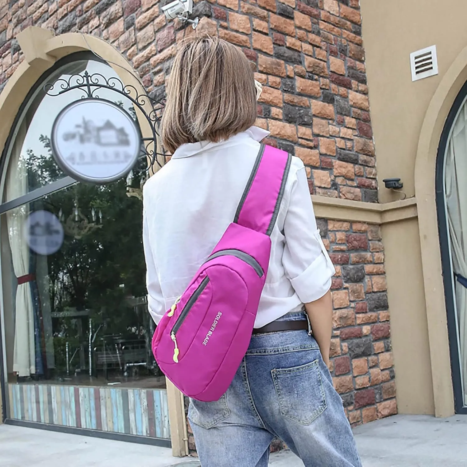 Chest Strap Small Folding Pack for Walking Man Women Outdoor Multifunctional Sling Backpack Fashionable Casual