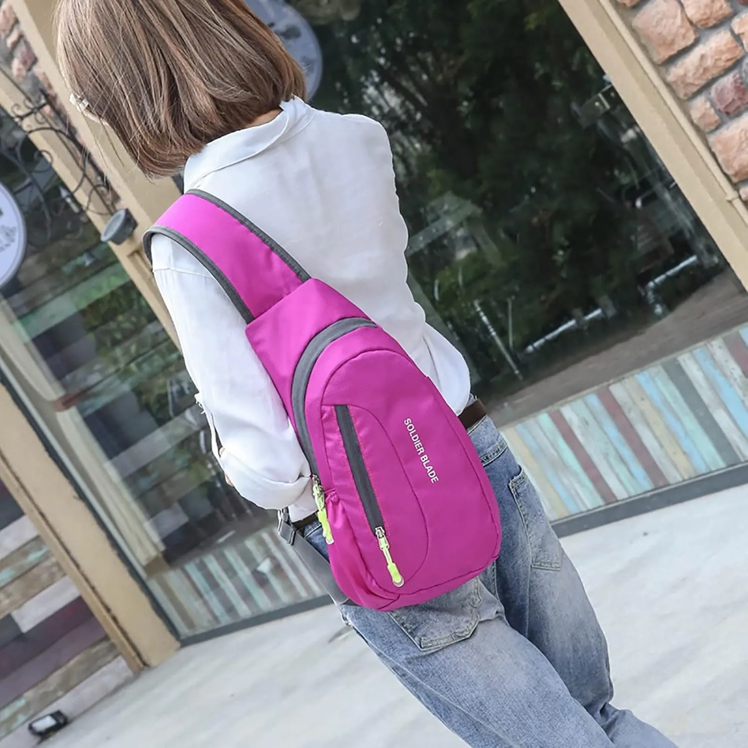 Chest Strap Small Folding Pack for Walking Man Women Outdoor Multifunctional Sling Backpack Fashionable Casual