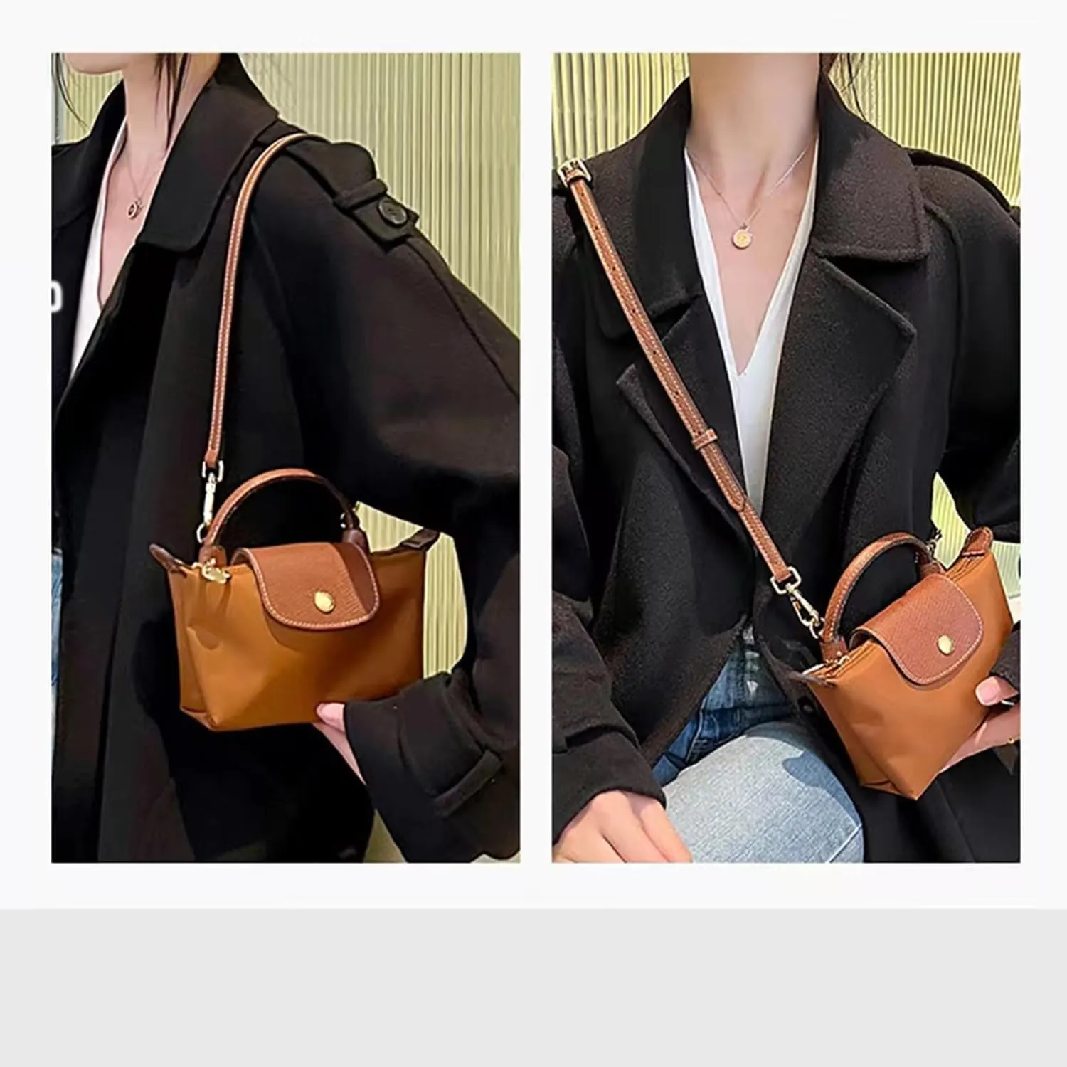 Chispee Bag Strap for Longchamp Mini Bag Crossbody Modification Bag Belt Accessories Shoulder Strap Bag Transformation Set