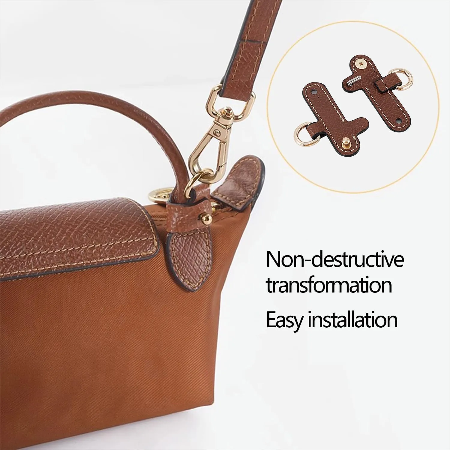 Chispee Bag Strap for Longchamp Mini Bag Crossbody Modification Bag Belt Accessories Shoulder Strap Bag Transformation Set