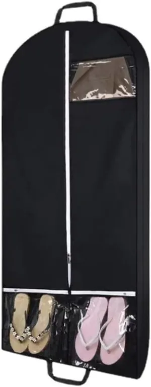 Clothes Cover 5pcs 50" Garment Bags 4" Gusseted Dress Bags with Pocket Hanging Clothes Bag Suit Bags