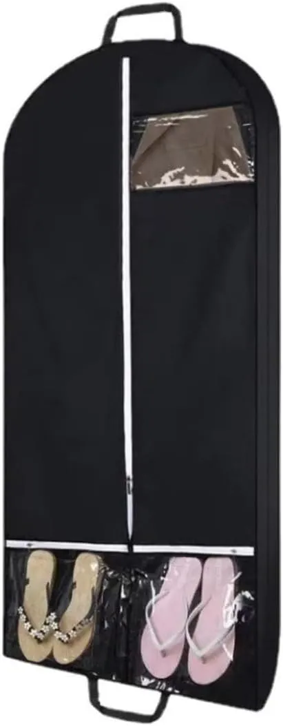 Clothes Cover 5pcs 50" Garment Bags 4" Gusseted Dress Bags with Pocket Hanging Clothes Bag Suit Bags
