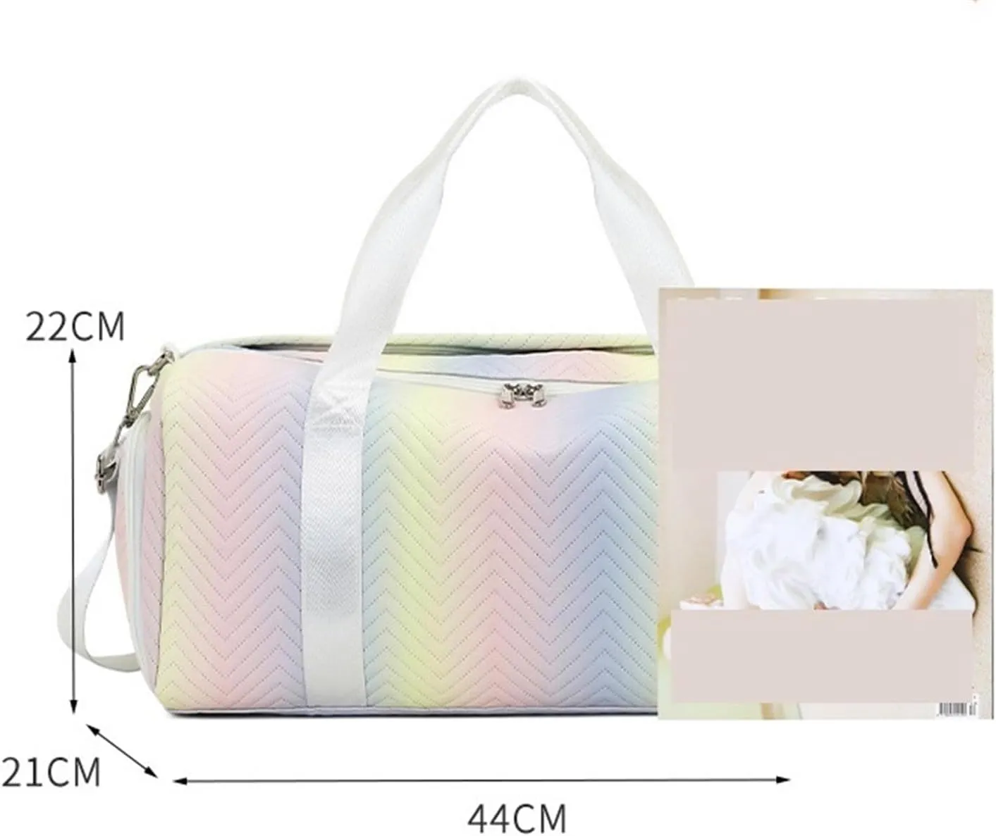 Convertible Suit Travel Bag 17in Foldable Travel Duffel Bag With Shoes Compartment Water Resistant Weekend Bag Gradient hanging garment duffel bag (Color : C, Size : 44 * 21 * 22cm)