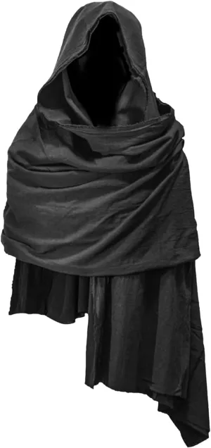 Cowl Hood Scarf Rogue Hood Medieval Cloak Renaissance Costume Men Neck Warmer Hooded Cape Hat Cyberpunk Accessories