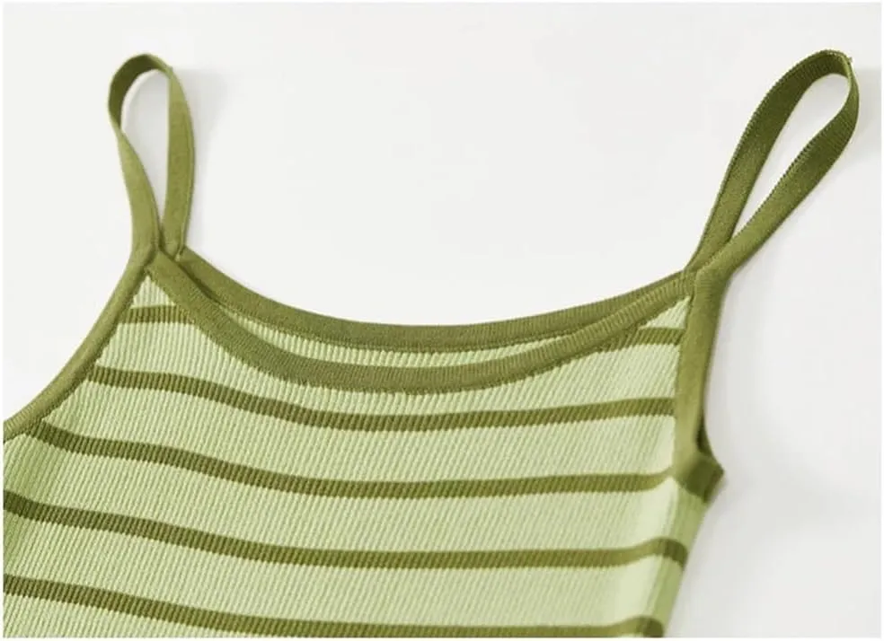 DBFBDTU Camisole Tops for Women Women's Striped Knitted Camisole Top Pullover Camis Tank Tops Shirt Vest