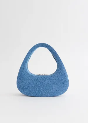 Denim Baguette Swipe Bag