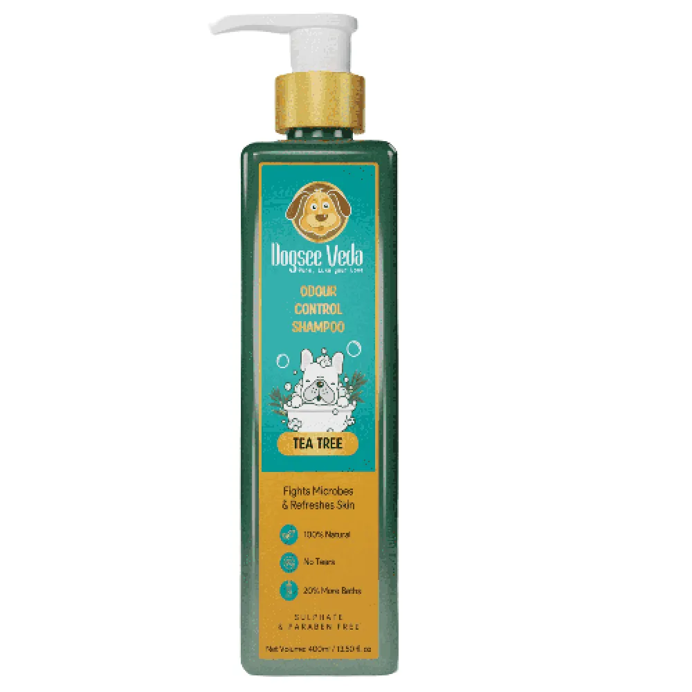 Dogsee Veda Odour Control Tea Tree Shampoo for Dogs (400ml) (Limited Shelf Life) (Buy 1 Get 1)