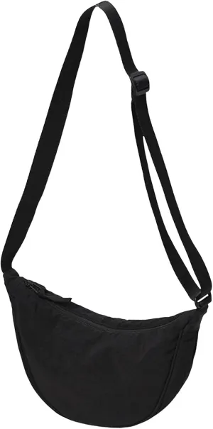Dumpling Bags Women Armpit Bags Nylon Simple Shoulder Bag Design Crossbody Bag Men Messenger Small (Black, One Size)