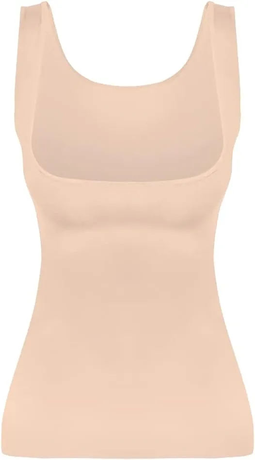 EUYZOU Women's Underbust Shapewear Tank Tops - Seamless Tummy Control Compression Camisole Tops Slimming Tank
