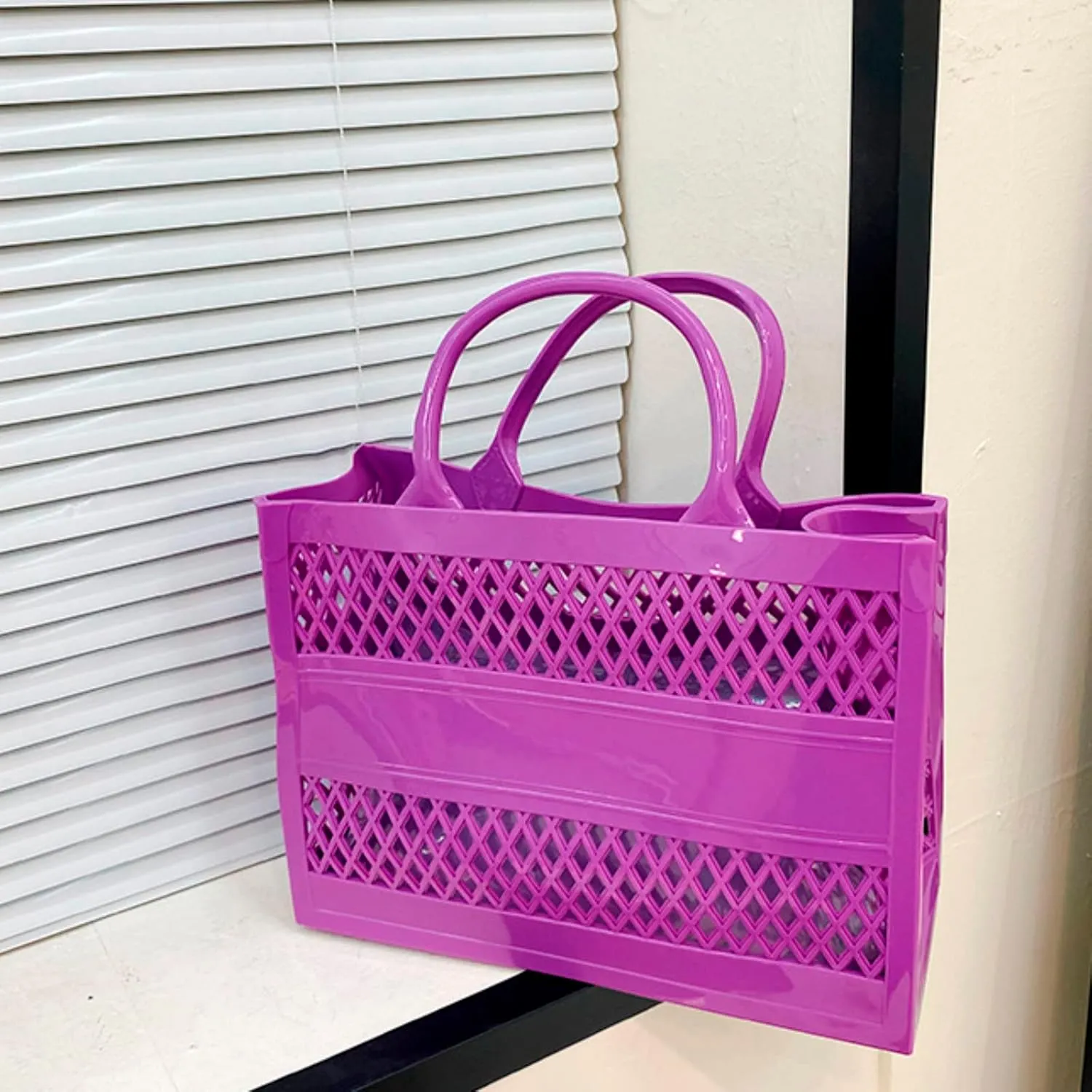 Fashion Big Capacity PVC Shopping Tote Bag Rubber Silicone Beach Bag Clutch Nails Coffin Shape Bags