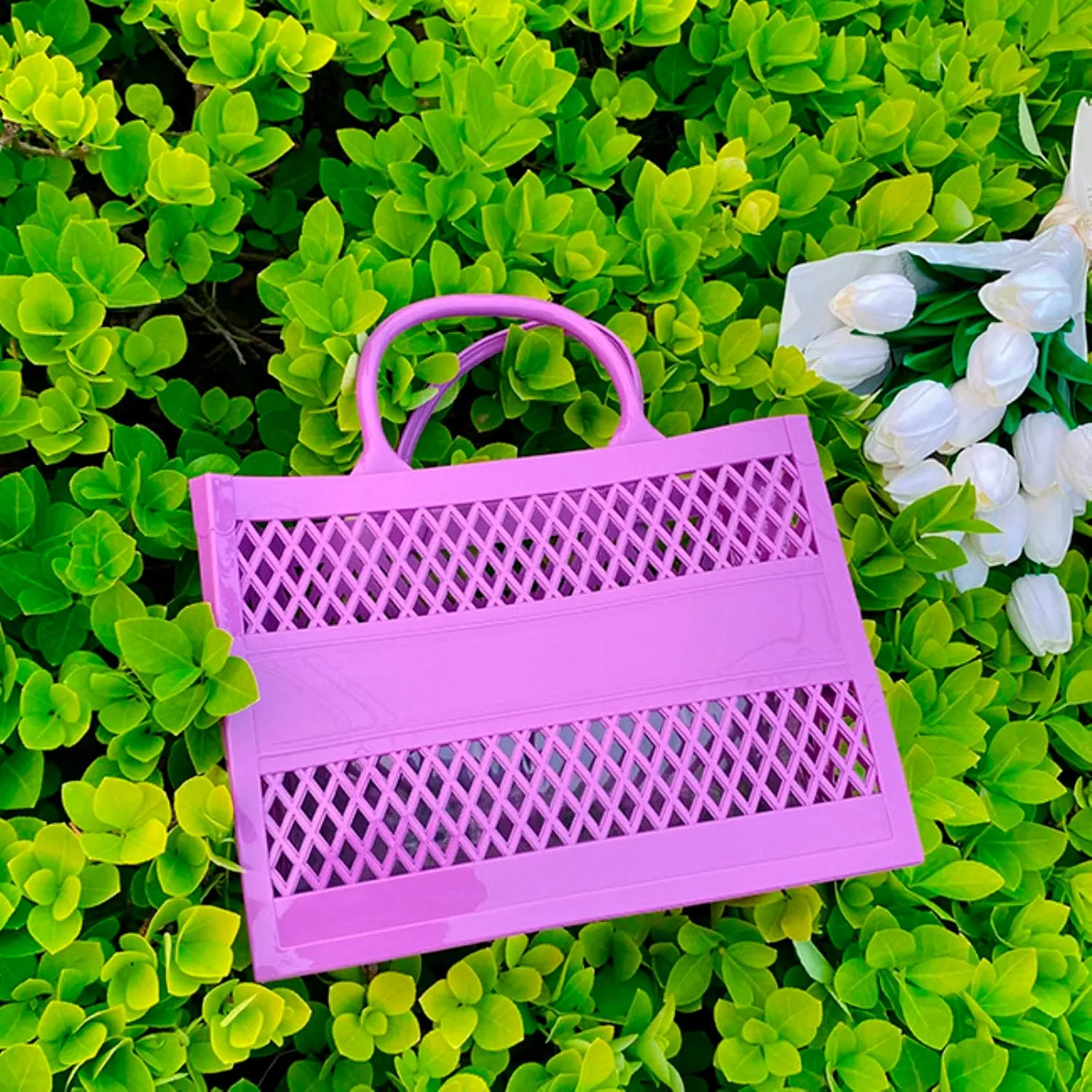 Fashion Big Capacity PVC Shopping Tote Bag Rubber Silicone Beach Bag Clutch Nails Coffin Shape Bags