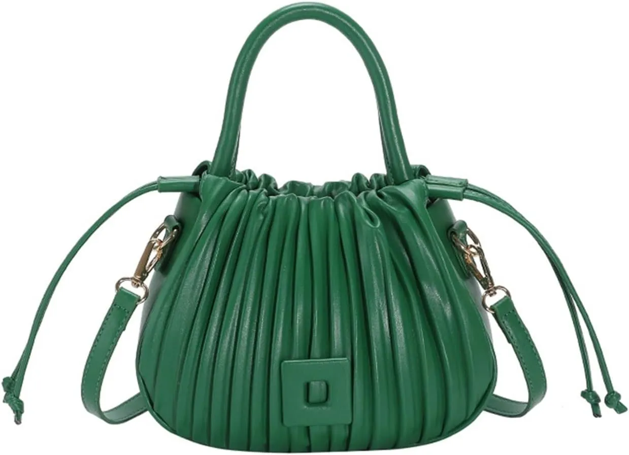 Fashion Handbags Women Shoulder Crossbody Bags For Women Tote PU Leather Bucket Bag(Green)