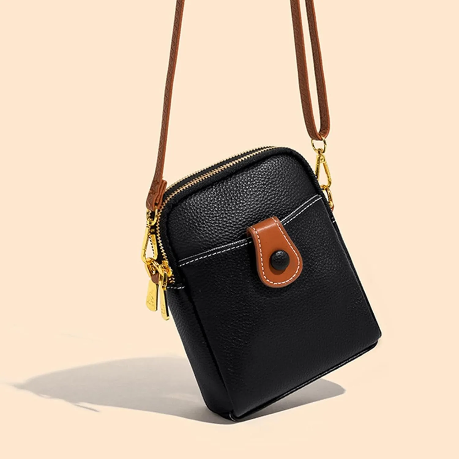Fashion Unisex Large Capacity Bag Fashion Portable Shoulder Bags Messenger Bags Shoulder Bag for Women (Black, One Size)