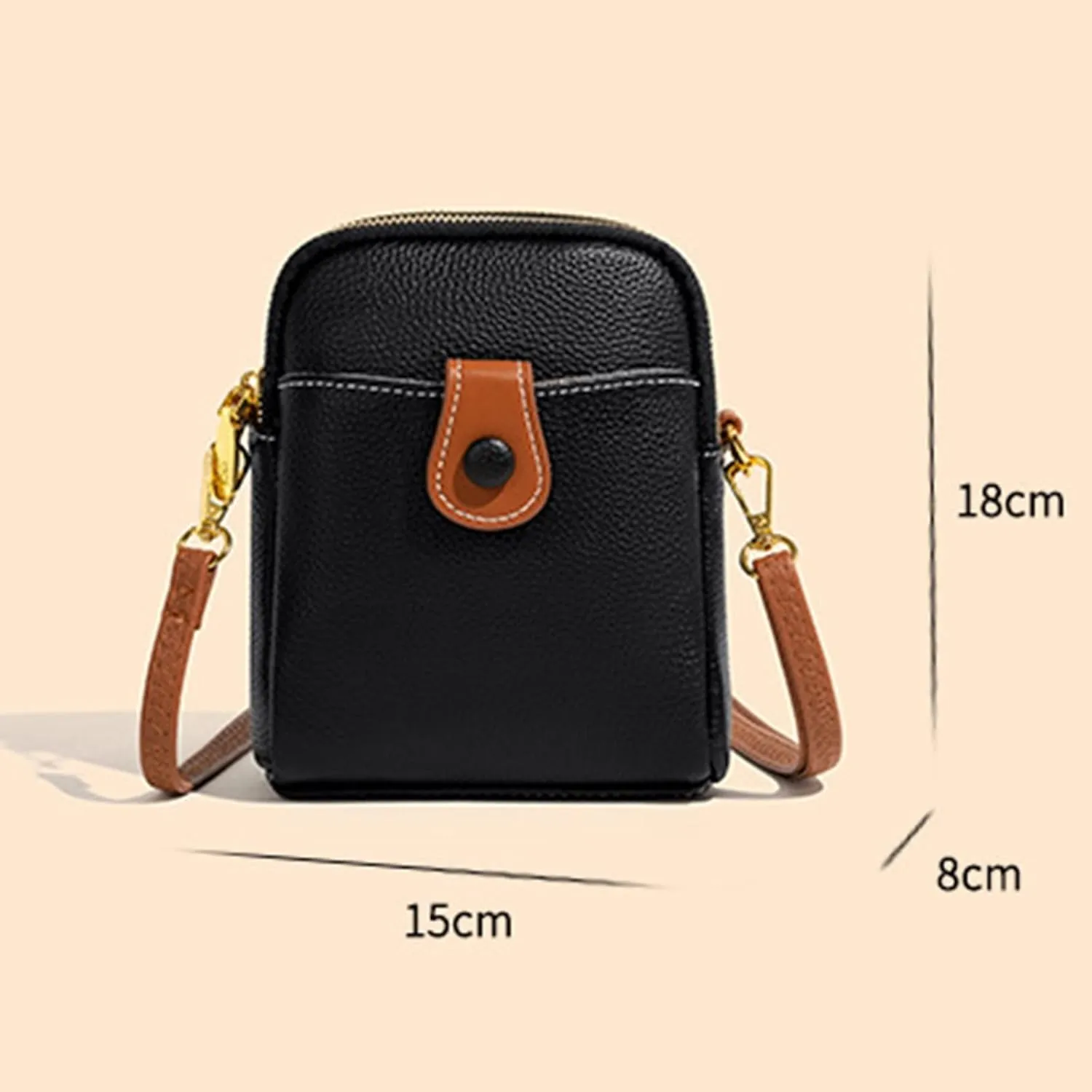Fashion Unisex Large Capacity Bag Fashion Portable Shoulder Bags Messenger Bags Shoulder Bag for Women (Black, One Size)