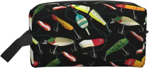 Fishing Lure print Toiletry Bag for Men,Toiletry Organizer Dopp Kit Shaving Bag for Toiletries Accessories