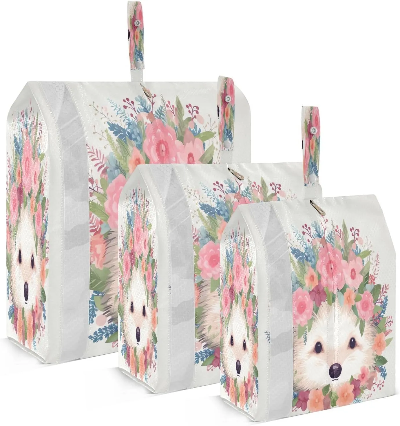 Flowers Cute Animal Compression Packing Cubes Luggage Organizer Bags for Travel Suitcase Organizer for Travel Accessories