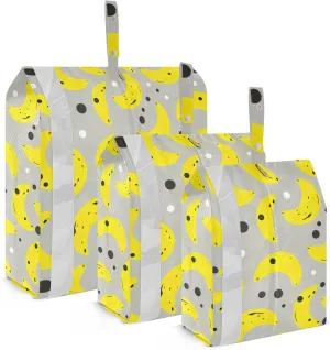Fruit Yellow Banana Packing Cubes for Travel 3 Set Travel Organizer Bags Luggage Accessories for Travel