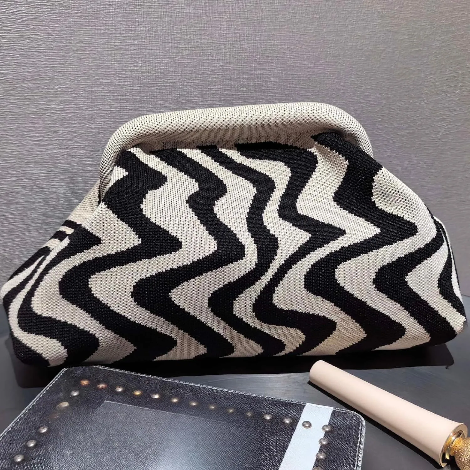 GGOOB Knit Evening Party Clutch Purses Women Y2k Accessories Beach 2025 Summer Fashion Trends Boho Clutch Bag