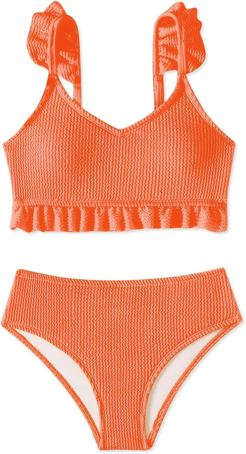 Girls Swimsuit, 2 Piece Bikini Bathing Swimwear 7-16Y