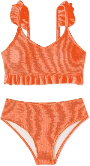 Girls Swimsuit, 2 Piece Bikini Bathing Swimwear 7-16Y