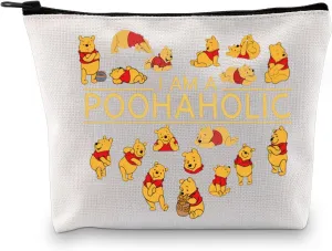 GJTIM Bear Gift Cartoon Character Fans Gift Bear Accessories I Am A Poohaholic Travel Bag (Poohaholic Bag)