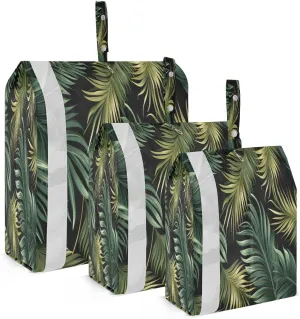 Golden Palm Leaves Packing Cubes for Travel 3 Set Packing Cubes Large Luggage Organizers for Travel Accessories