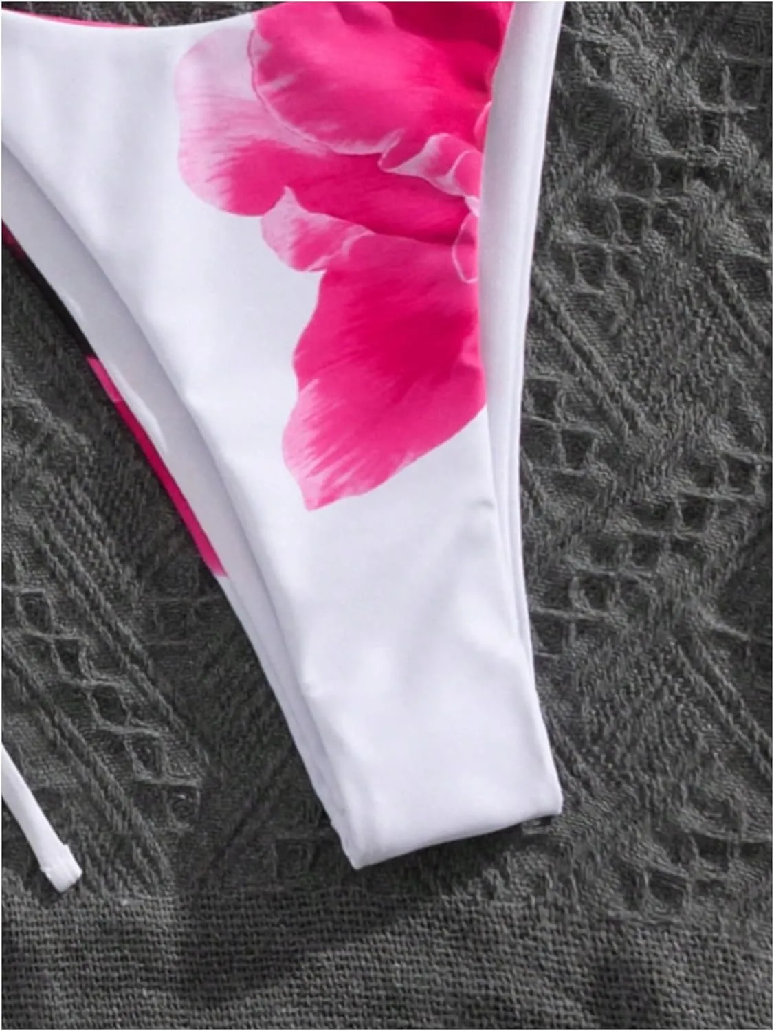 GORGLITTER Women's 3 Piece Swimsuits Floral Halter Triangle String Bikini Set with Cover Up Skirt
